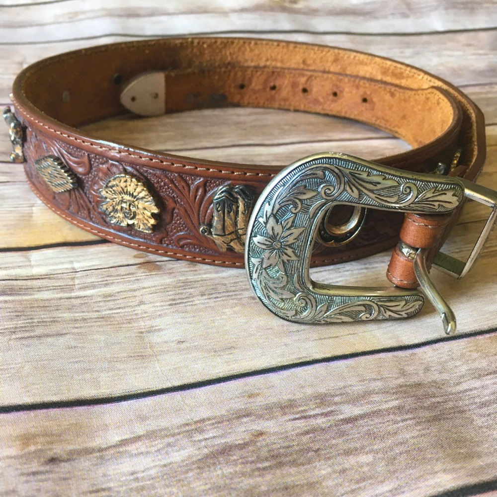Billy Belts California Leather Western 32